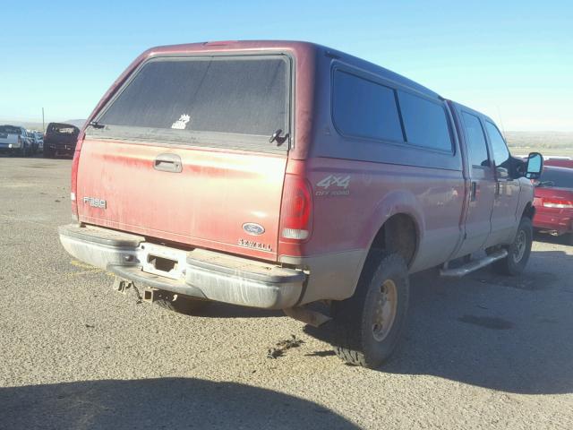 1FTSW31S12EB64694 - 2002 FORD F350 SRW S MAROON photo 4