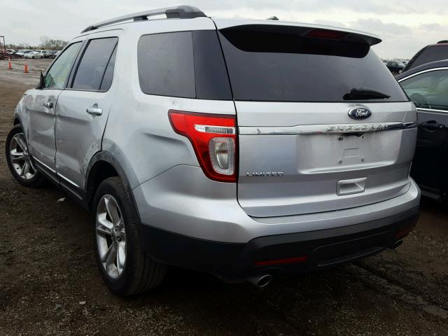 1FMHK7F85BGA71879 - 2011 FORD EXPLORER L SILVER photo 3