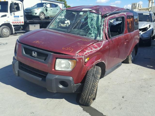 5J6YH18786L002650 - 2006 HONDA ELEMENT EX MAROON photo 2