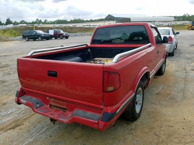 1GCCS14X8TK128287 - 1996 CHEVROLET S TRUCK S1 RED photo 4