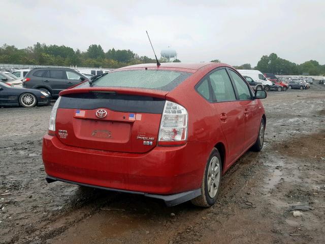 JTDKB20U467060543 - 2006 TOYOTA PRIUS RED photo 4