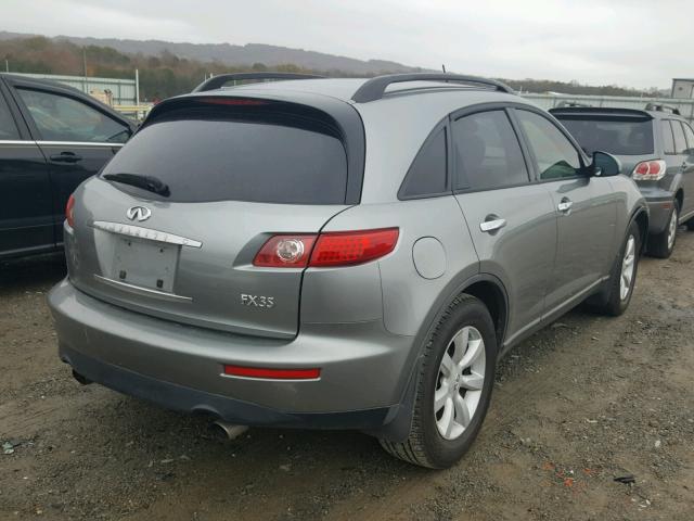 JNRAS08W54X223686 - 2004 INFINITI FX35 GRAY photo 4