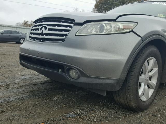 JNRAS08W54X223686 - 2004 INFINITI FX35 GRAY photo 9