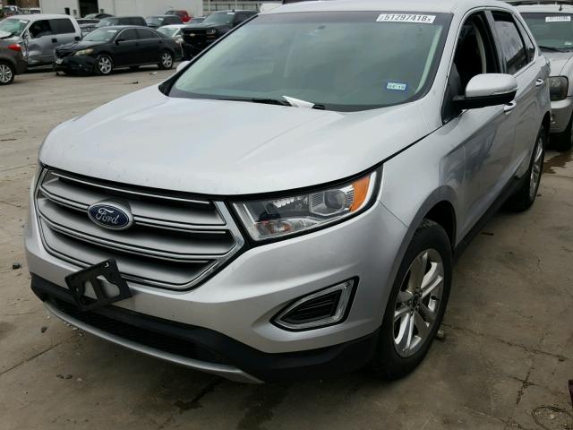 2FMTK3J84FBB91602 - 2015 FORD EDGE SEL SILVER photo 2