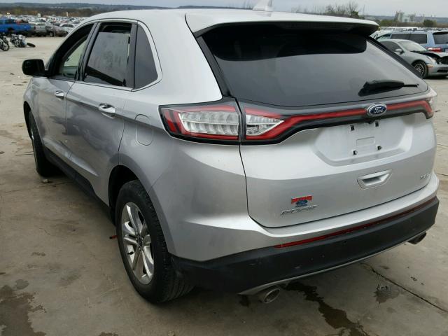 2FMTK3J84FBB91602 - 2015 FORD EDGE SEL SILVER photo 3