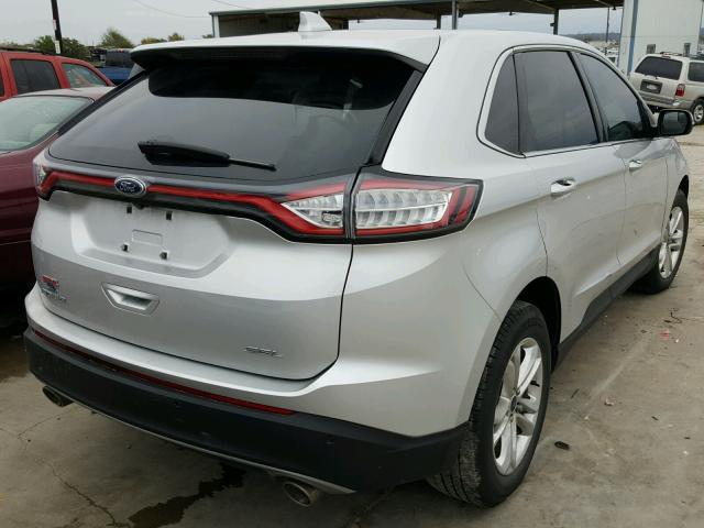 2FMTK3J84FBB91602 - 2015 FORD EDGE SEL SILVER photo 4