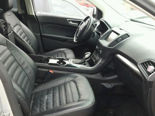 2FMTK3J84FBB91602 - 2015 FORD EDGE SEL SILVER photo 5