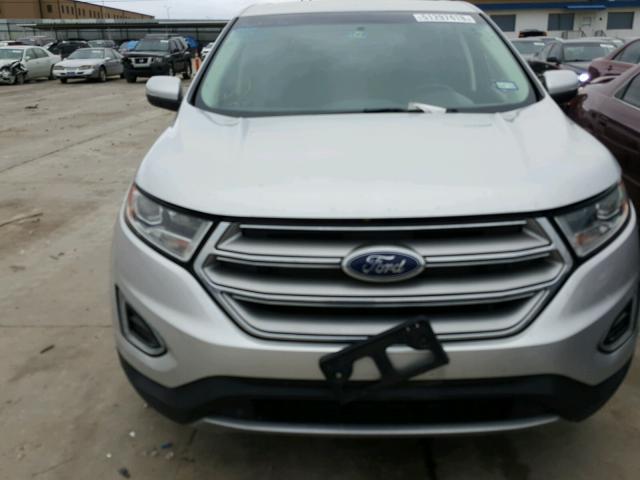 2FMTK3J84FBB91602 - 2015 FORD EDGE SEL SILVER photo 9