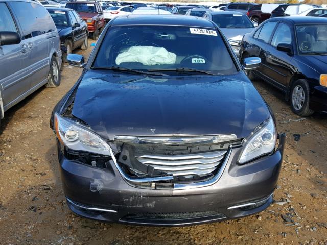 1C3CCBCG7EN185221 - 2014 CHRYSLER 200 LIMITE GRAY photo 9