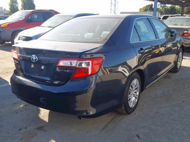 4T4BF1FK7DR300074 - 2013 TOYOTA CAMRY L BLUE photo 4