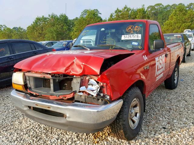 1FTYR10C1YPA80582 - 2000 FORD RANGER RED photo 2