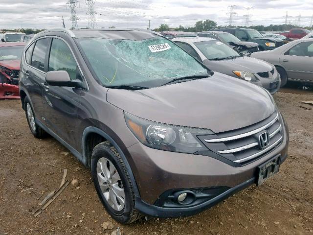 2HKRM4H75EH624259 - 2014 HONDA CR-V EXL GRAY photo 1