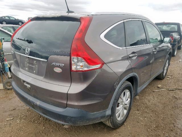 2HKRM4H75EH624259 - 2014 HONDA CR-V EXL GRAY photo 4