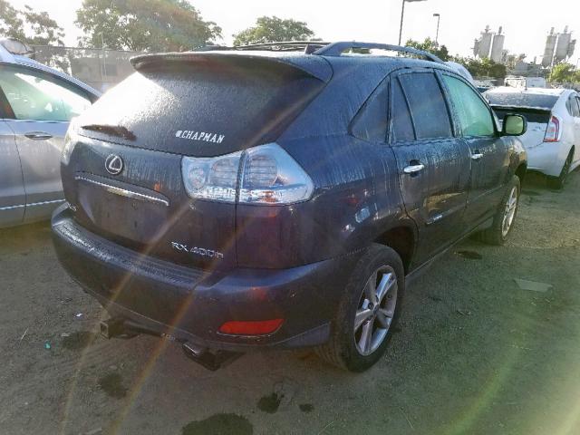 JTJGW31U882851699 - 2008 LEXUS RX 400H CHARCOAL photo 4