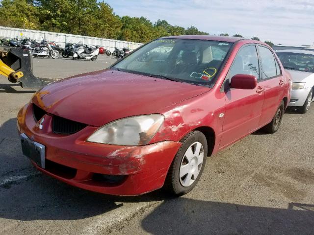 JA3AJ26E55U037916 - 2005 MITSUBISHI LANCER ES RED photo 2