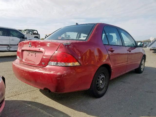 JA3AJ26E55U037916 - 2005 MITSUBISHI LANCER ES RED photo 4