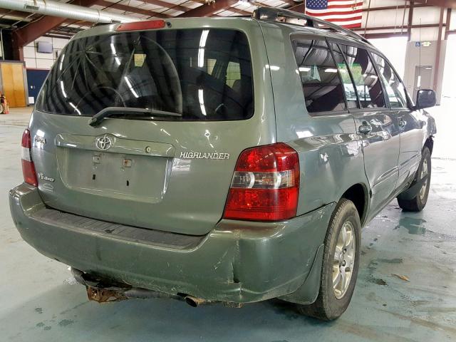 JTEEP21A060181271 - 2006 TOYOTA HIGHLANDER GREEN photo 4