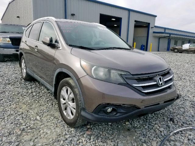 5J6RM3H7XCL015004 - 2012 HONDA CR-V EXL BROWN photo 1