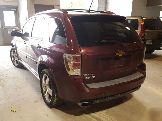 2CNDL737186011985 - 2008 CHEVROLET EQUINOX SP BURGUNDY photo 3