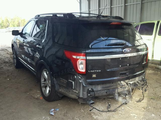 1FM5K7F83DGA36120 - 2013 FORD EXPLORER L BLACK photo 3