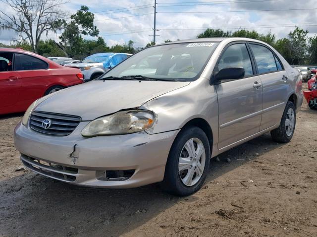 1NXBR32E93Z079525 - 2003 TOYOTA COROLLA CE BEIGE photo 2