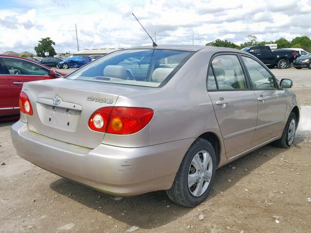 1NXBR32E93Z079525 - 2003 TOYOTA COROLLA CE BEIGE photo 4