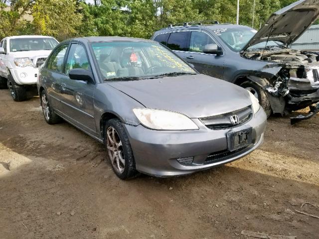 2HGES165X4H505846 - 2004 HONDA CIVIC LX GRAY photo 1