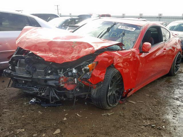 KMHHU6KH3BU055840 - 2011 HYUNDAI GENESIS CO RED photo 2