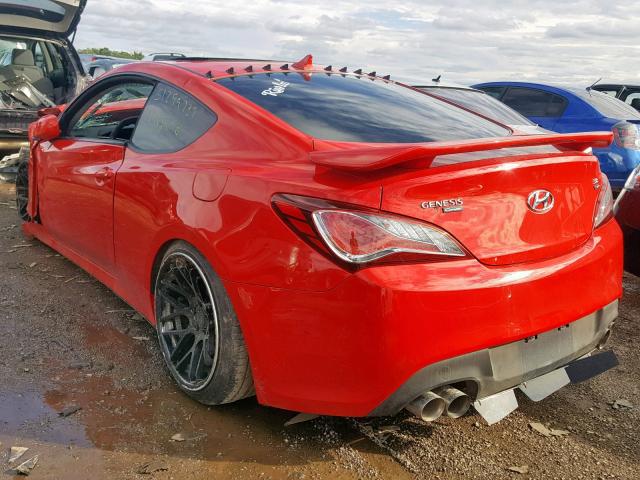 KMHHU6KH3BU055840 - 2011 HYUNDAI GENESIS CO RED photo 3