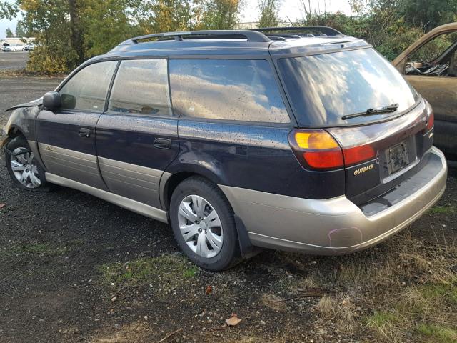 4S3BH665926609403 - 2002 SUBARU LEGACY OUT BLUE photo 3