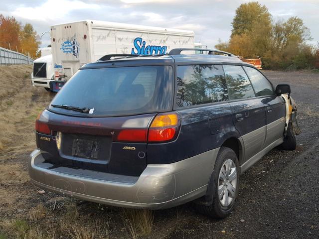 4S3BH665926609403 - 2002 SUBARU LEGACY OUT BLUE photo 4