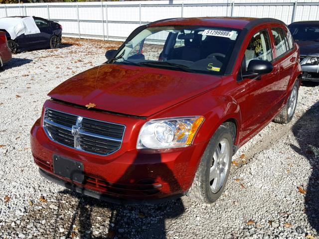 1B3HB48A29D165668 - 2009 DODGE CALIBER SX RED photo 2