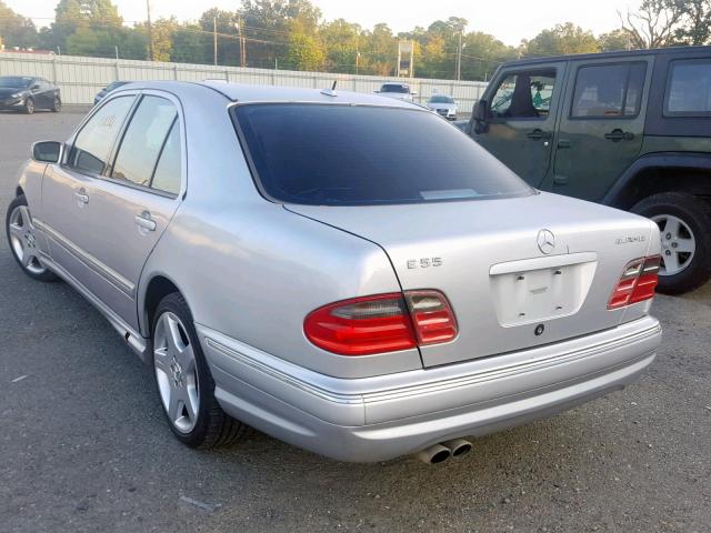 WDBJF74J72B436378 - 2002 MERCEDES-BENZ E 55 AMG SILVER photo 3