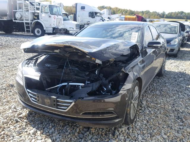 KMHGN4JE4FU027894 - 2015 HYUNDAI GENESIS 3. BROWN photo 2