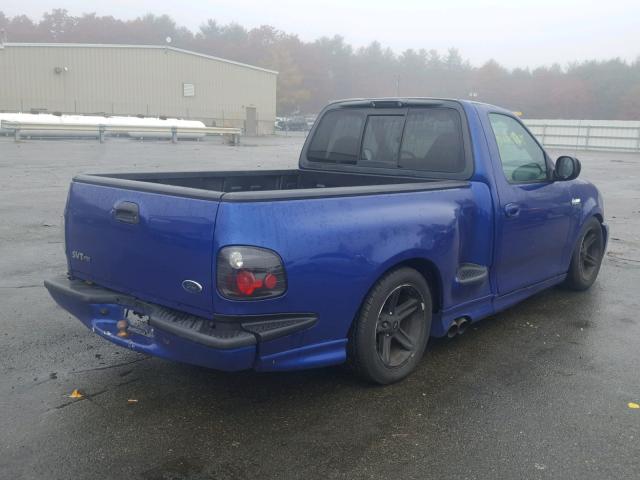 2FTRF07353CA43722 - 2003 FORD F150 SVT L BLUE photo 4