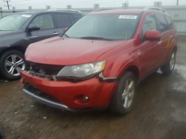 JA4MS41XX8Z016030 - 2008 MITSUBISHI OUTLANDER RED photo 2