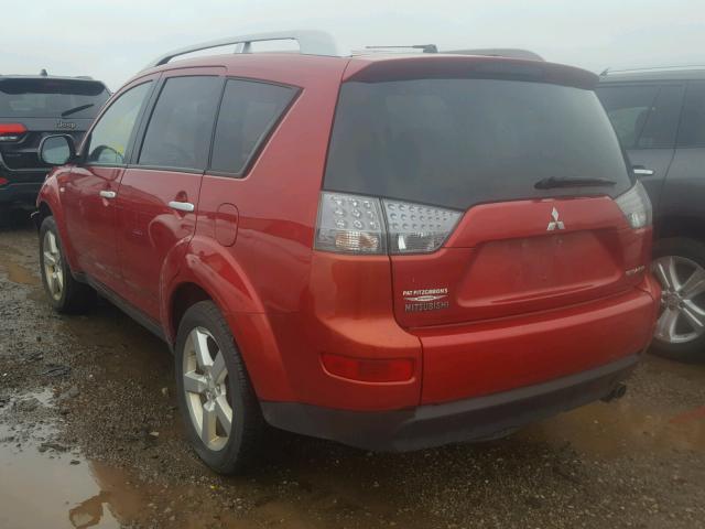 JA4MS41XX8Z016030 - 2008 MITSUBISHI OUTLANDER RED photo 3