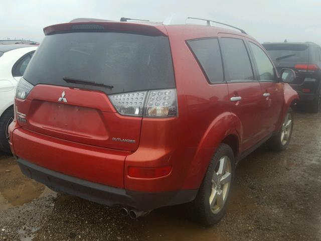 JA4MS41XX8Z016030 - 2008 MITSUBISHI OUTLANDER RED photo 4