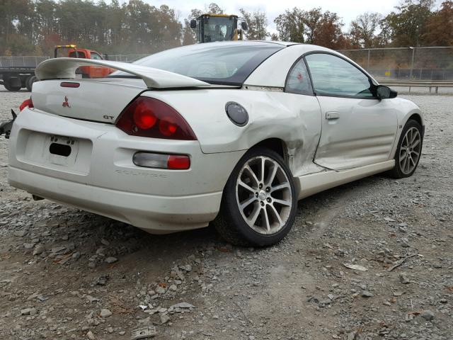 4A3AC84H21E131961 - 2001 MITSUBISHI ECLIPSE GT WHITE photo 4