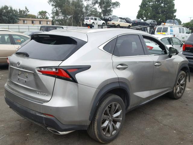 JTJYARBZ1G2041281 - 2016 LEXUS NX 200T GRAY photo 4