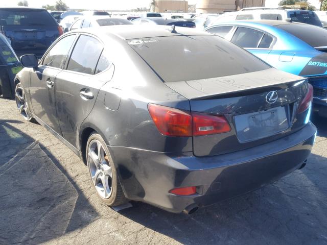 JTHBK262572034682 - 2007 LEXUS IS 250 GRAY photo 3