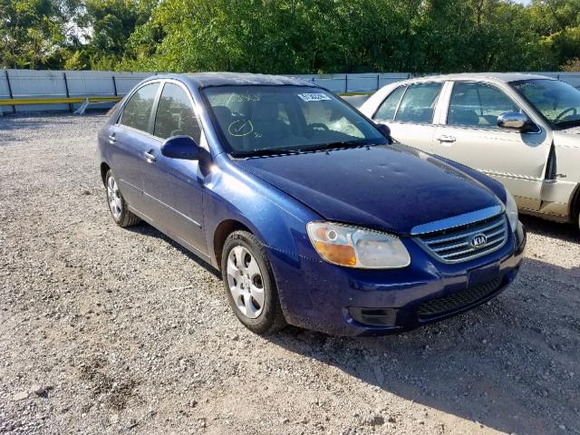 KNAFE121085535350 - 2008 KIA SPECTRA EX BLUE photo 1