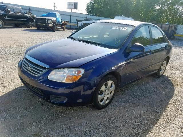 KNAFE121085535350 - 2008 KIA SPECTRA EX BLUE photo 2