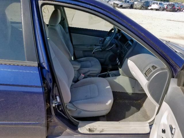 KNAFE121085535350 - 2008 KIA SPECTRA EX BLUE photo 5