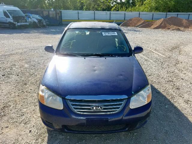 KNAFE121085535350 - 2008 KIA SPECTRA EX BLUE photo 9