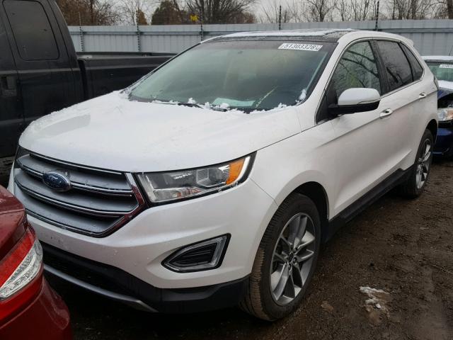 2FMTK4K9XFBC20162 - 2015 FORD EDGE TITAN WHITE photo 2