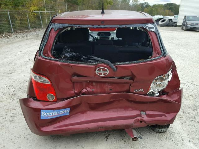 JTKKT624465012790 - 2006 TOYOTA SCION XA RED photo 9