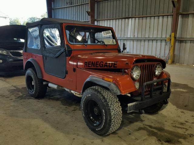 J793EH123714 - 1977 JEEP CJ-7 ORANGE photo 1