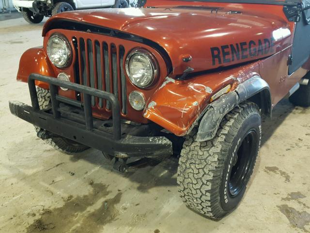 J793EH123714 - 1977 JEEP CJ-7 ORANGE photo 9