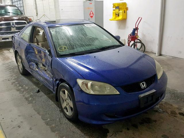 1HGEM22935L000812 - 2005 HONDA CIVIC EX BLUE photo 1